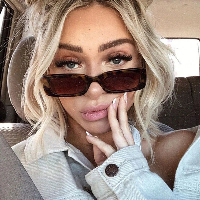 Square Sunglasses Woman Fashion 2022 Vintage Black Shades Sun Glasses
