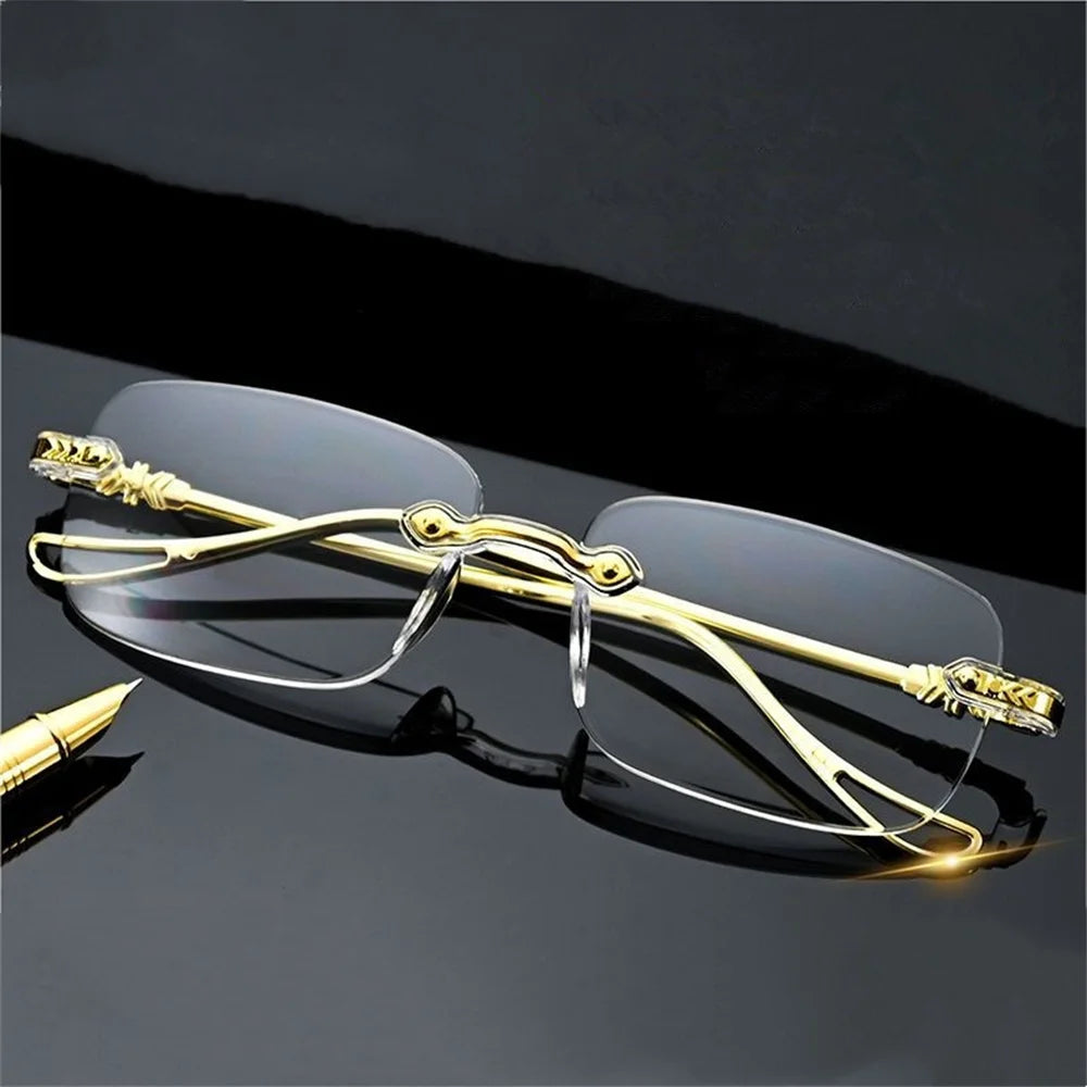 High-grade Presbyopes Anti-blue Light HD Presbyopia Glasses Frameless