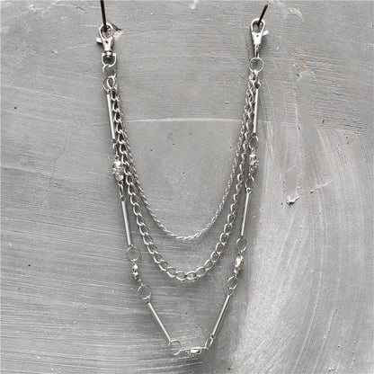 Punk Metal Jeans Chain Skull