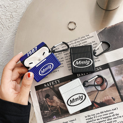 Apple, airpods case Retro Korean black and white AirPods headphone case