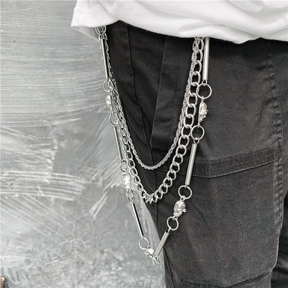 Punk Metal Jeans Chain Skull