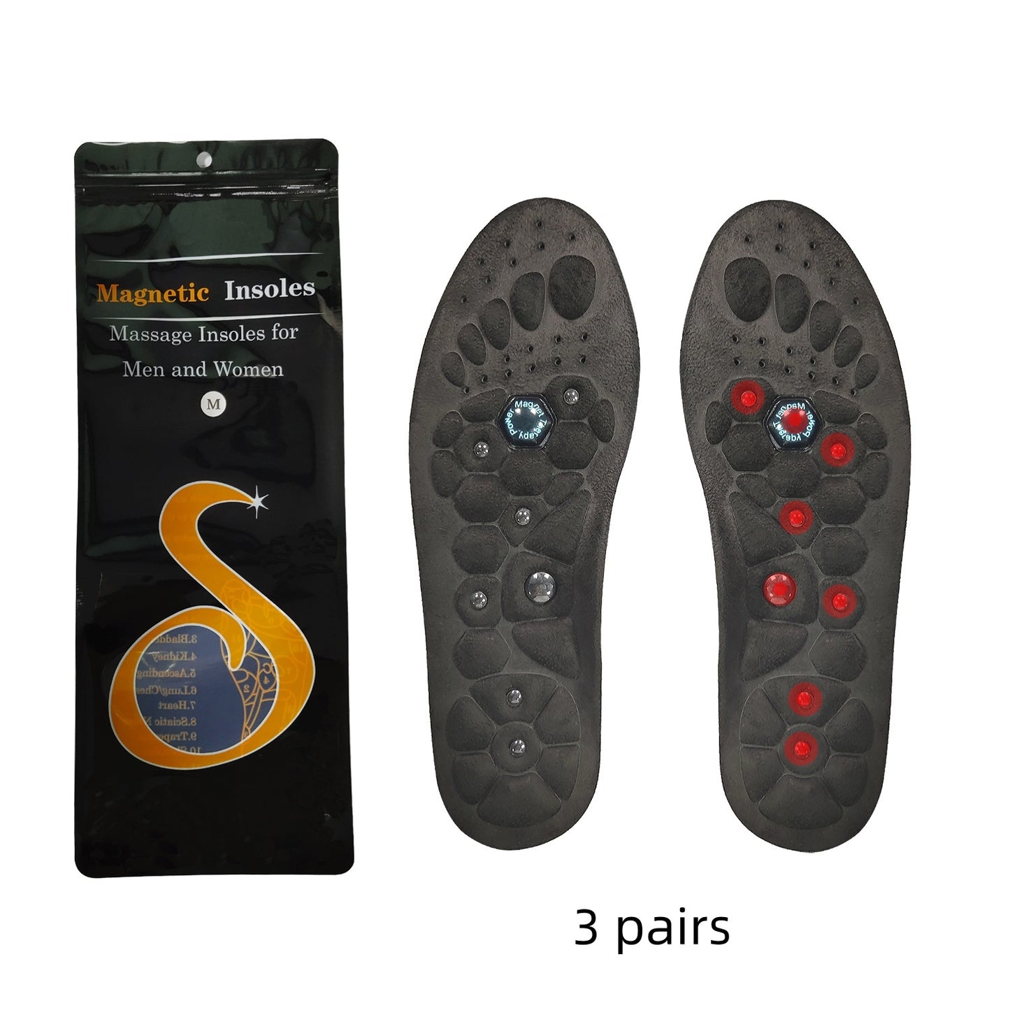 Shoe Pads
Medical Magnetic Insole Therapy Sports Insoles Orthopedic Insoles Massage Foot Weight Loss Slimming Acupressure Anti-fatigue Health Care Shoe Pads