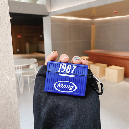 Apple, airpods case Retro Korean black and white AirPods headphone case