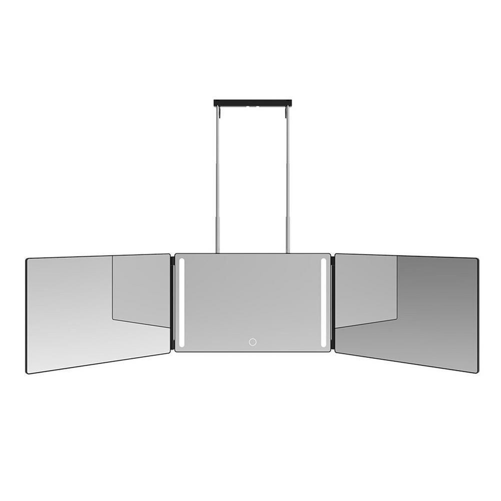 Self-haircutting Retractable Adjustable Makeup Mirror Hanging Three-folding Mirror