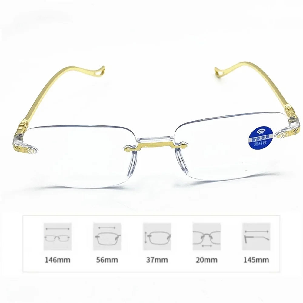 High-grade Presbyopes Anti-blue Light HD Presbyopia Glasses Frameless