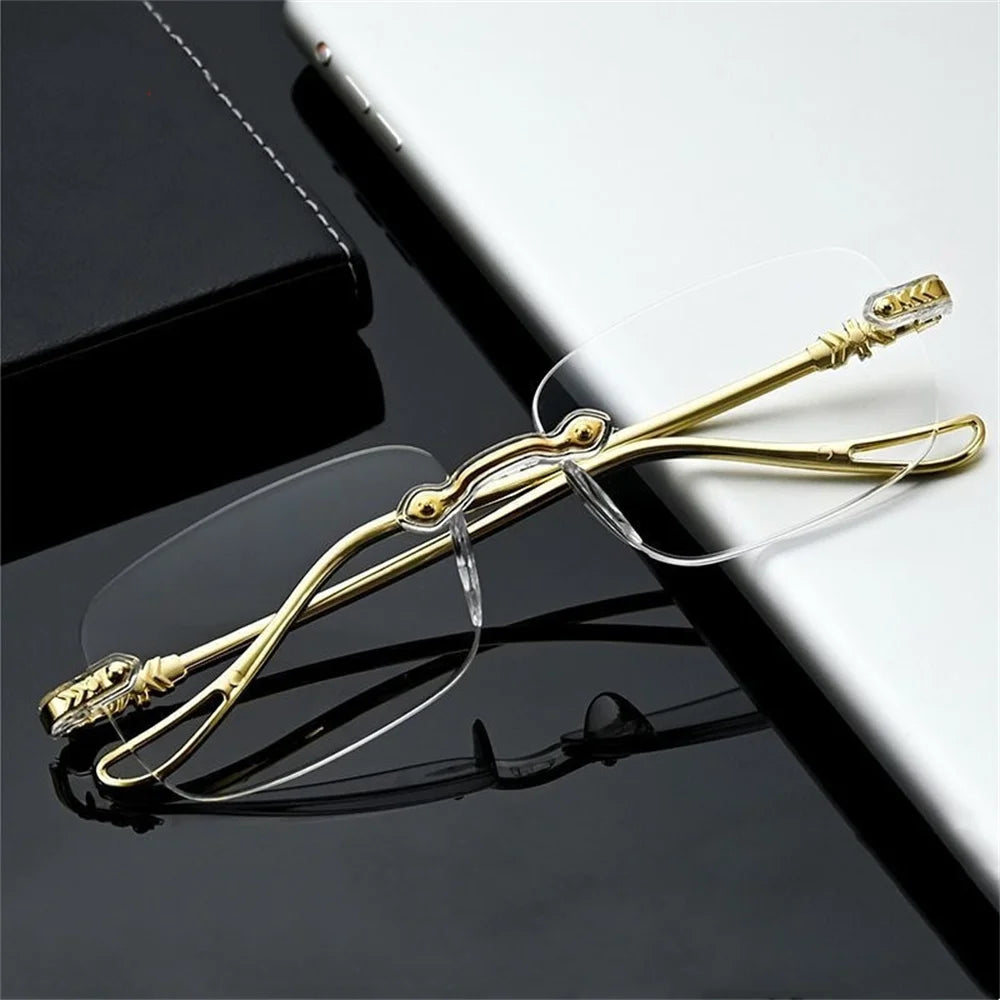 High-grade Presbyopes Anti-blue Light HD Presbyopia Glasses Frameless