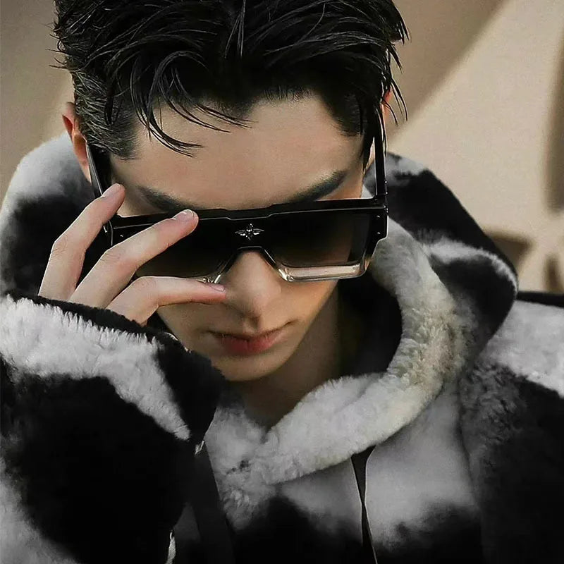 Oversized Sunglasses Men Fashion Square Sun Glasses Luxury Male