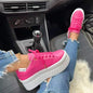 Chunky Heel Shoes Ankle Boots Lace-up Sneakers For Women