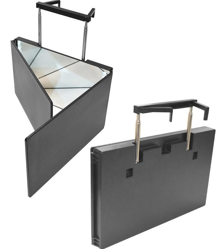 Self-haircutting Retractable Adjustable Makeup Mirror Hanging Three-folding Mirror