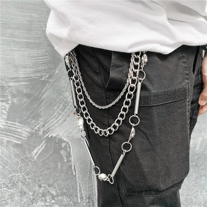 Punk Metal Jeans Chain Skull